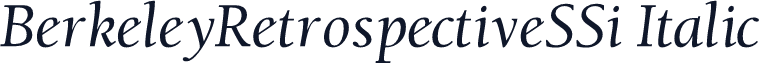 BerkeleyRetrospectiveSSi Italic