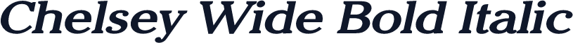 Chelsey Wide Bold Italic