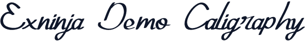 Exninja Demo Caligraphy