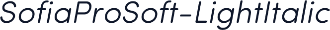 SofiaProSoft-LightItalic