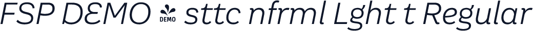 FSP DEMO - sttc nfrml Lght t Regular