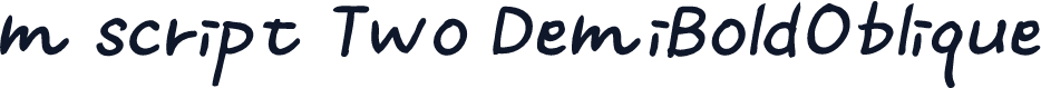 m script Two DemiBoldOblique