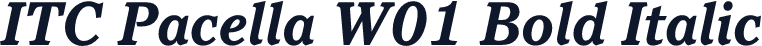 ITC Pacella W01 Bold Italic