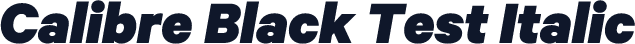 Calibre Black Test Italic