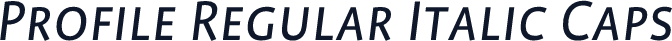 Profile Regular Italic Caps