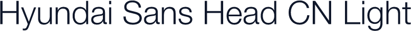 Hyundai Sans Head CN Light
