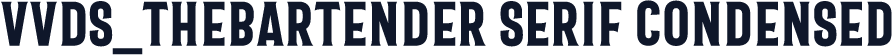 VVDS_TheBartender Serif Condensed