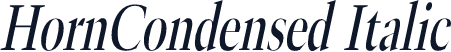 HornCondensed Italic
