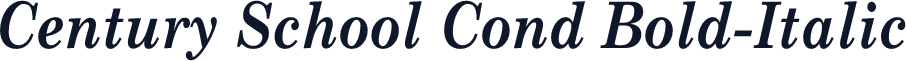 Century School Cond Bold-Italic