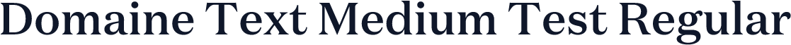 Domaine Text Medium Test Regular