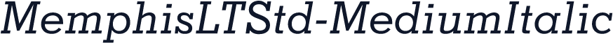 MemphisLTStd-MediumItalic