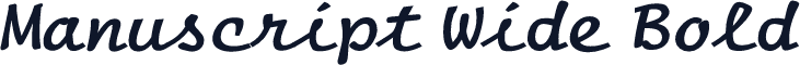 Manuscript Wide Bold