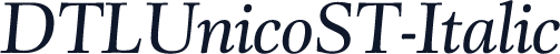 DTLUnicoST-Italic