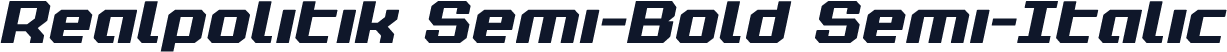 Realpolitik Semi-Bold Semi-Italic