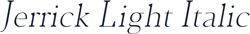 Jerrick Light Italic