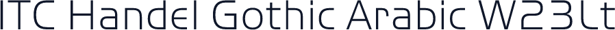 ITC Handel Gothic Arabic W23Lt