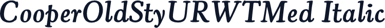 CooperOldStyURWTMed Italic