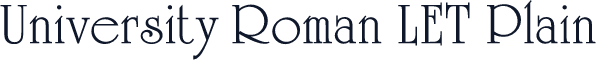 University Roman LET Plain