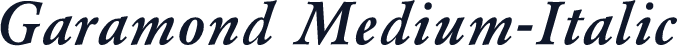 Garamond Medium-Italic