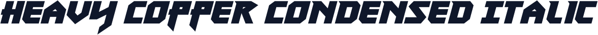 Heavy Copper Condensed Italic