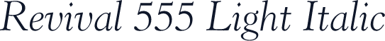 Revival 555 Light Italic