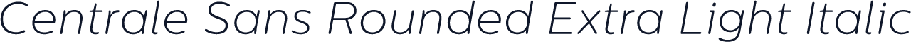 Centrale Sans Rounded Extra Light Italic