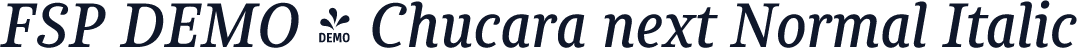 FSP DEMO - Chucara next Normal Italic