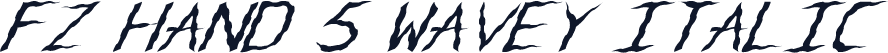 FZ HAND 5 WAVEY ITALIC