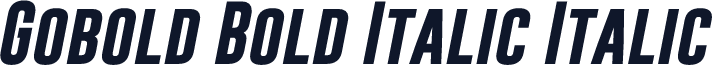 Gobold Bold Italic Italic