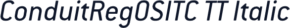 ConduitRegOSITC TT Italic