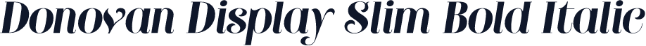 Donovan Display Slim Bold Italic