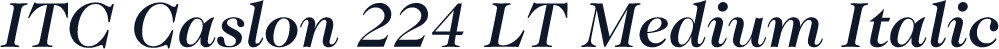 ITC Caslon 224 LT Medium Italic