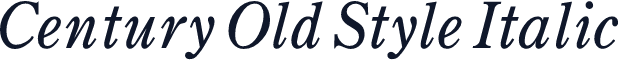 Century Old Style Italic