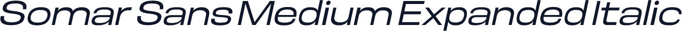 Somar Sans Medium Expanded Italic