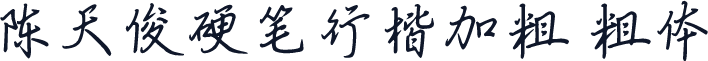 陈天俊硬笔行楷加粗 粗体
