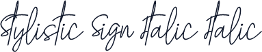 Stylistic Sign Italic Italic