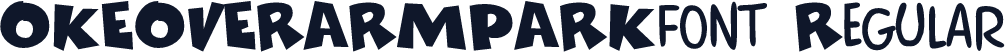 OKEOVERARMPARKfont Regular
