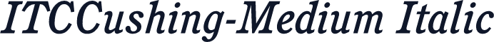 ITCCushing-Medium Italic