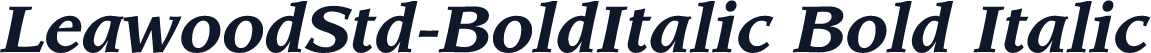 LeawoodStd-BoldItalic Bold Italic