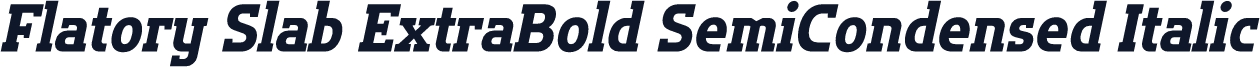 Flatory Slab ExtraBold SemiCondensed Italic