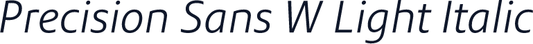 Precision Sans W Light Italic