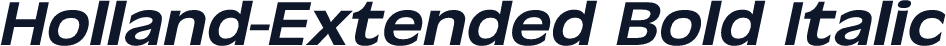 Holland-Extended Bold Italic
