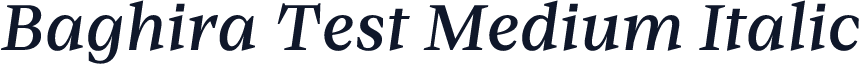 Baghira Test Medium Italic