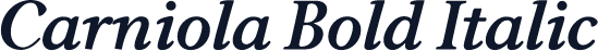 Carniola Bold Italic