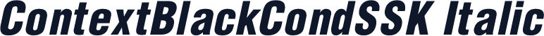 ContextBlackCondSSK Italic