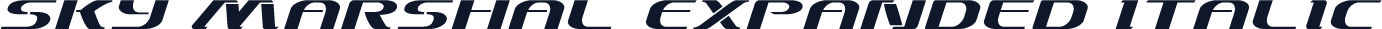 Sky Marshal Expanded Italic