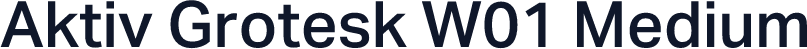 Aktiv Grotesk W01 Medium