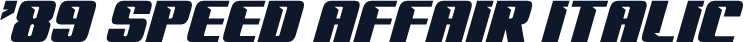 '89 Speed Affair Italic