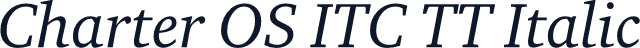 Charter OS ITC TT Italic