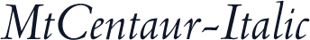MtCentaur-Italic